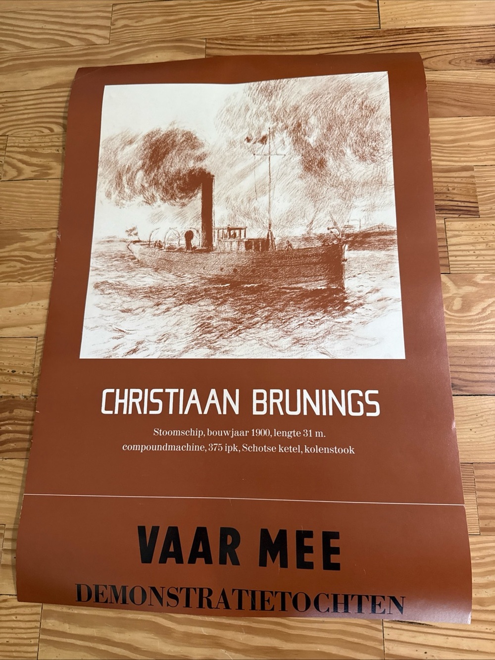Christian Brunings Steamship Icebreaker Poster Print Exhibition Amsterdam Dutch
